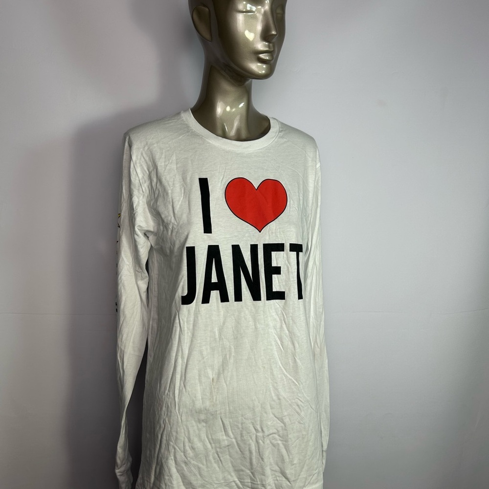 Janet Jackson I Love Janet White Long Sleeve Shirt